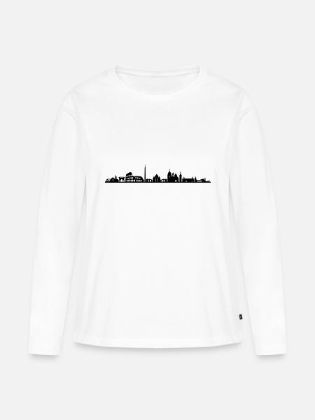 Skyline - Rom - Frauen Premium Bio Langarmshirt - Weiß