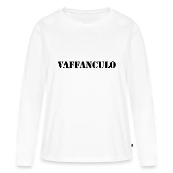 Italien Langue italienne - T-shirt manches longues Premium bio Femme - blanc - Devant - Julia (174cm)