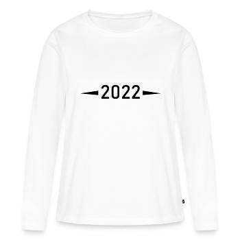 2022 - T-shirt manches longues Premium bio Femme - blanc - Devant - Julia (174cm)