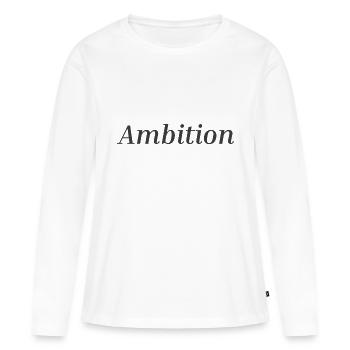 Ambition 1 - T-shirt manches longues Premium bio Femme - blanc - Devant - Julia (174cm)