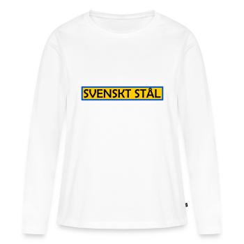Acier suédois - T-shirt manches longues Premium bio Femme - blanc - Devant - Julia (174cm)