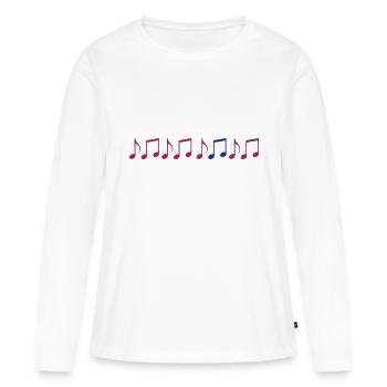 sheet music - Women's Premium Organic Long Sleeve Shirt - white - Front - Julia (174cm)