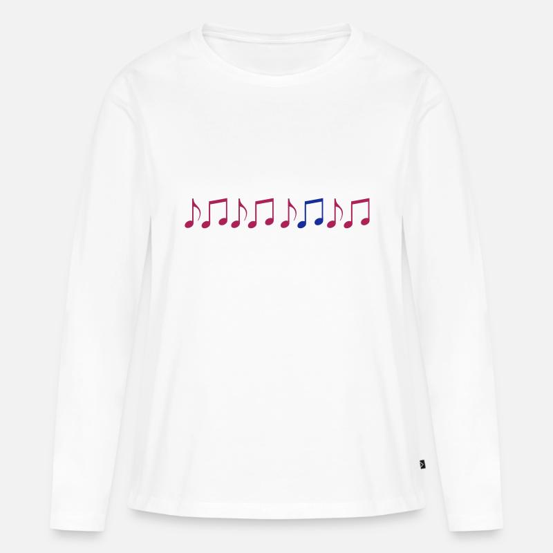 noten - Frauen Premium Bio Langarmshirt - Weiß