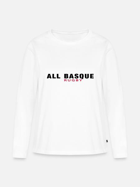 ALL BASQUE rugby v1 (2c) - Women's Premium Organic Long Sleeve Shirt - white