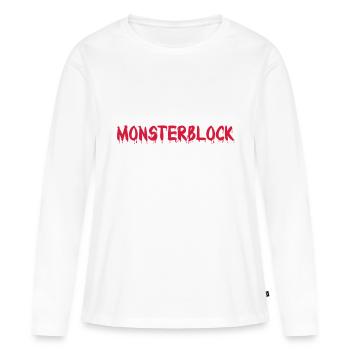 Bloody Monster Block - Women's Premium Organic Long Sleeve Shirt - white - Front - Julia (174cm)