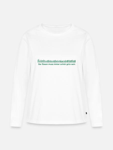 Der Rasen - Frauen Premium Bio Langarmshirt - Weiß