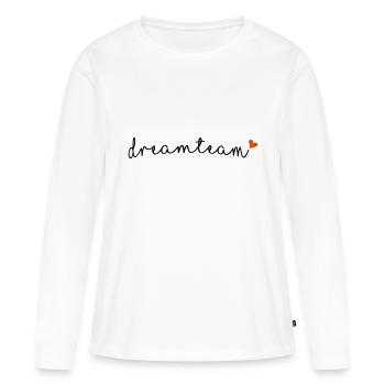 équipe de rêve - T-shirt manches longues Premium bio Femme - blanc - Devant - Julia (174cm)