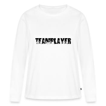 teamplayer - Frauen Premium Bio Langarmshirt - Weiß - Vorne - Julia (174cm)