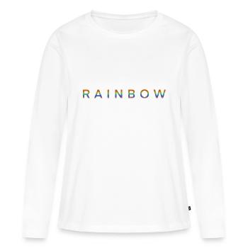 arc-en-ciel - T-shirt manches longues Premium bio Femme - blanc - Devant - Julia (174cm)
