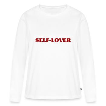 SELF LOVER - Amour de soi - T-shirt manches longues Premium bio Femme - blanc - Devant - Julia (174cm)