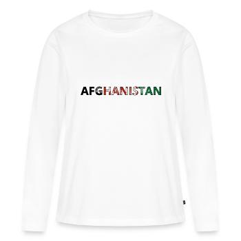 Flag of Afghanistan - Women's Premium Organic Long Sleeve Shirt - white - Front - Julia (174cm)