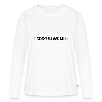 Bagger - Frauen Premium Bio Langarmshirt - Weiß - Vorne - Julia (174cm)