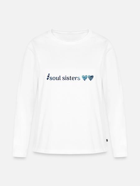 Freunde - soul sisters - Frauen Premium Bio Langarmshirt - Weiß