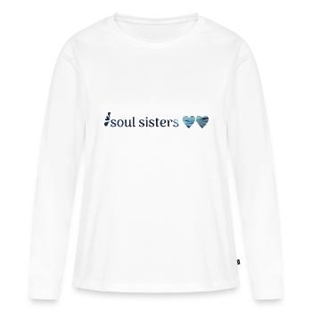 Amis - T-shirt manches longues Premium bio Femme - blanc - Devant - Julia (174cm)