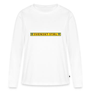 Acier suédois - T-shirt manches longues Premium bio Femme - blanc - Devant - Julia (174cm)