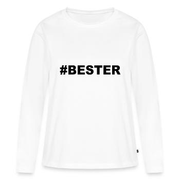 BESTER - Frauen Premium Bio Langarmshirt - Weiß - Vorne - Julia (174cm)