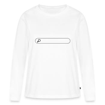 Boîte de recherche - T-shirt manches longues Premium bio Femme - blanc - Devant - Julia (174cm)