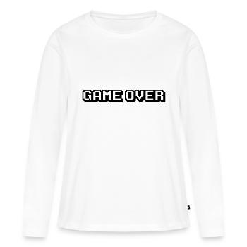 Game Over - Frauen Premium Bio Langarmshirt - Weiß - Vorne - Julia (174cm)