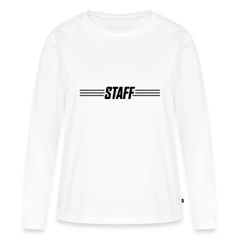 staff strich - T-shirt manches longues Premium bio Femme - blanc - Devant - Julia (174cm)