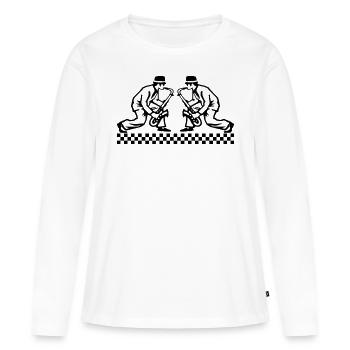 Ska Brass - Women's Premium Organic Long Sleeve Shirt - white - Front - Julia (174cm)
