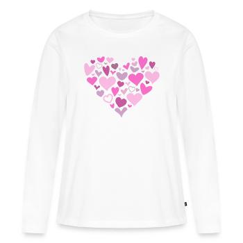 Heart of Hearts - Women's Premium Organic Long Sleeve Shirt - white - Front - Julia (174cm)