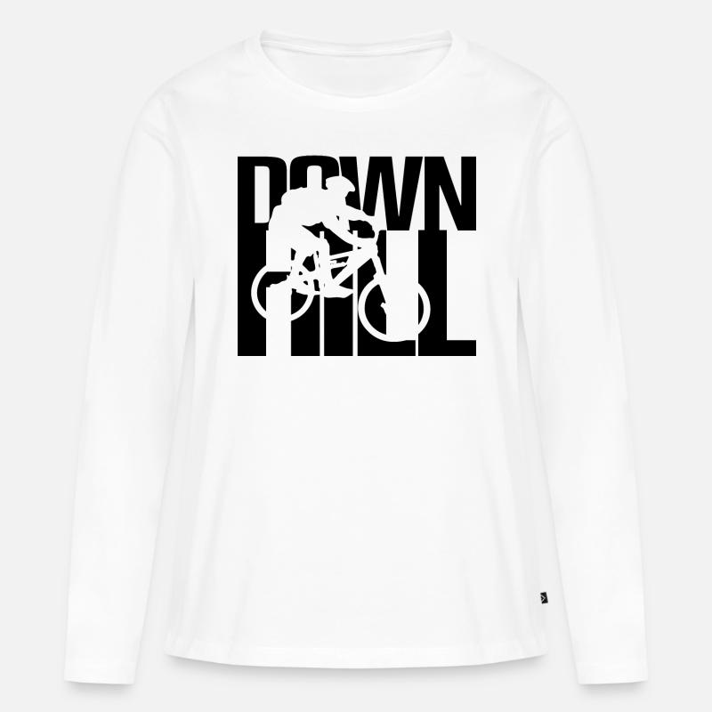 Downhill - Frauen Premium Bio Langarmshirt - Weiß