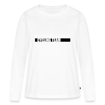 Compétition de vélo par équipe - T-shirt manches longues Premium bio Femme - blanc - Devant - Julia (174cm)