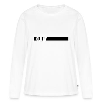 old AF Text Logo - Frauen Premium Bio Langarmshirt - Weiß - Vorne - Julia (174cm)