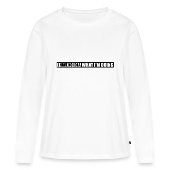 Aucune idée - T-shirt manches longues Premium bio Femme - blanc - Devant - Julia (174cm)