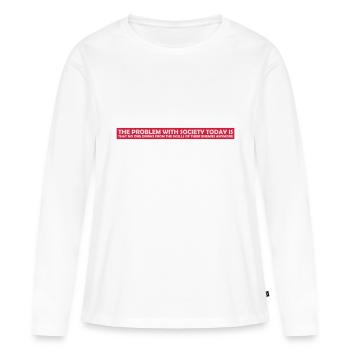 boissons de crânes ennemis - T-shirt manches longues Premium bio Femme - blanc - Devant - Julia (174cm)