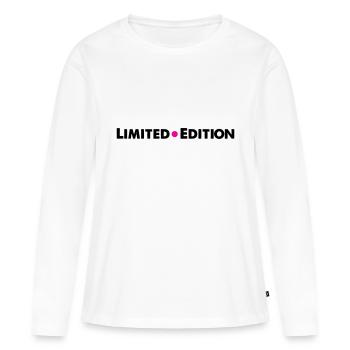 Édition limitée - T-shirt manches longues Premium bio Femme - blanc - Devant - Julia (174cm)