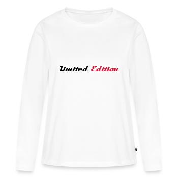 LIMITED EDITION - T-shirt manches longues Premium bio Femme - blanc - Devant - Julia (174cm)
