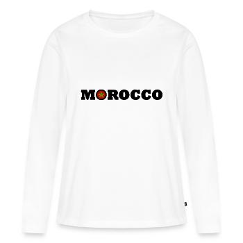 Maroc - T-shirt manches longues Premium bio Femme - blanc - Devant - Julia (174cm)