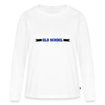 old school - Frauen Premium Bio Langarmshirt - Weiß - Vorne - Julia (174cm)
