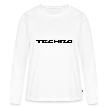 Techno Festival - Frauen Premium Bio Langarmshirt - Weiß - Vorne - Julia (174cm)