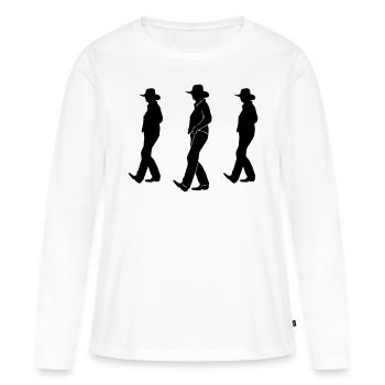 Line dance - country music - Women's Premium Organic Long Sleeve Shirt - white - Front - Julia (174cm)