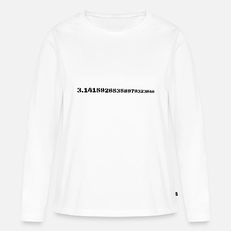 Pi - Frauen Premium Bio Langarmshirt - Weiß
