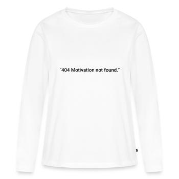 404 Motivation not found. - Women's Premium Organic Long Sleeve Shirt - white - Front - Julia (174cm)