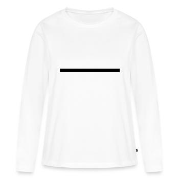 Strich dick - Frauen Premium Bio Langarmshirt - Weiß - Vorne - Julia (174cm)
