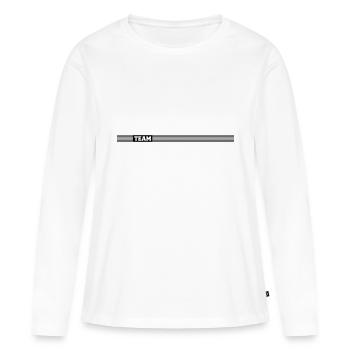Team - T-shirt manches longues Premium bio Femme - blanc - Devant - Julia (174cm)