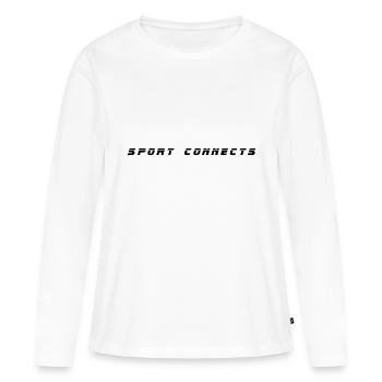 Sport Connects - Women's Premium Organic Long Sleeve Shirt - white - Front - Julia (174cm)