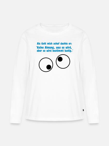funny - Women's Premium Organic Long Sleeve Shirt - white