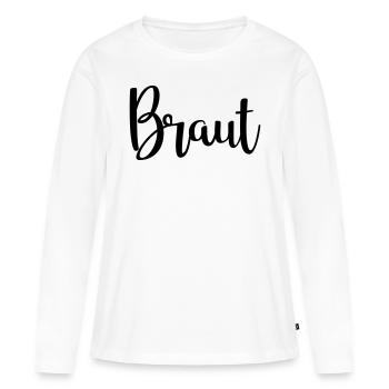 Braut - Frauen Premium Bio Langarmshirt - Weiß - Vorne - Julia (174cm)