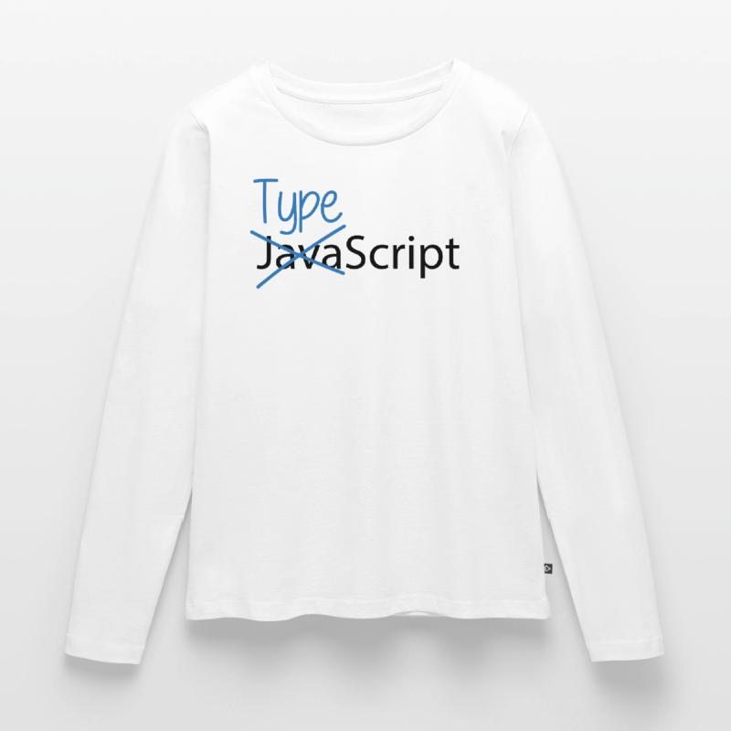 Typescript over Javascript Frauen Premium Bio Langarmshirt