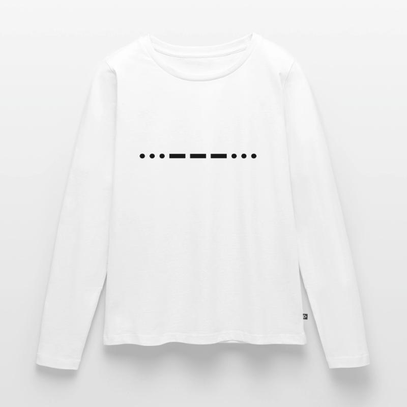 Morse code SOS Women's Premium Organic Long Sleeve Shirt
