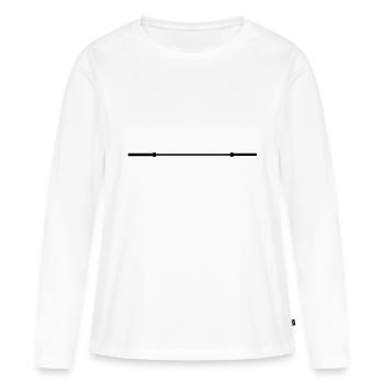 leere Langhantel - Frauen Premium Bio Langarmshirt - Weiß - Vorne - Julia (174cm)