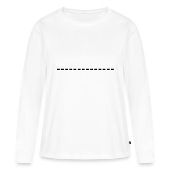 dashed line - Women's Premium Organic Long Sleeve Shirt - white - Front - Julia (174cm)