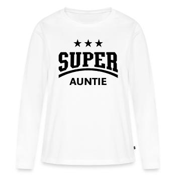 Tante superbe - T-shirt manches longues Premium bio Femme - blanc - Devant - Julia (174cm)