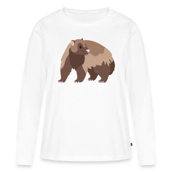 Beaucoup de bouffe - T-shirt manches longues Premium bio Femme - blanc - Devant - Julia (174cm)