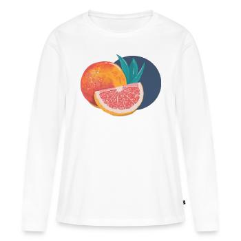 Grapefruit - Frauen Premium Bio Langarmshirt - Weiß - Vorne - Julia (174cm)